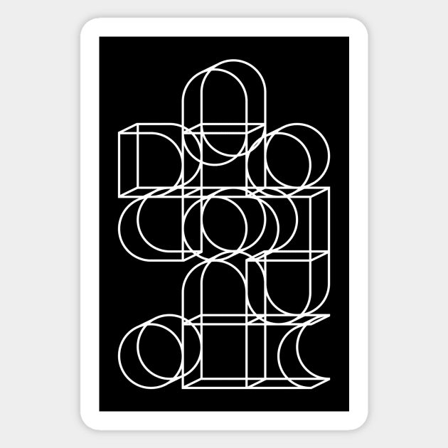 Random Geometric Pattern 1N Sticker by Dez53